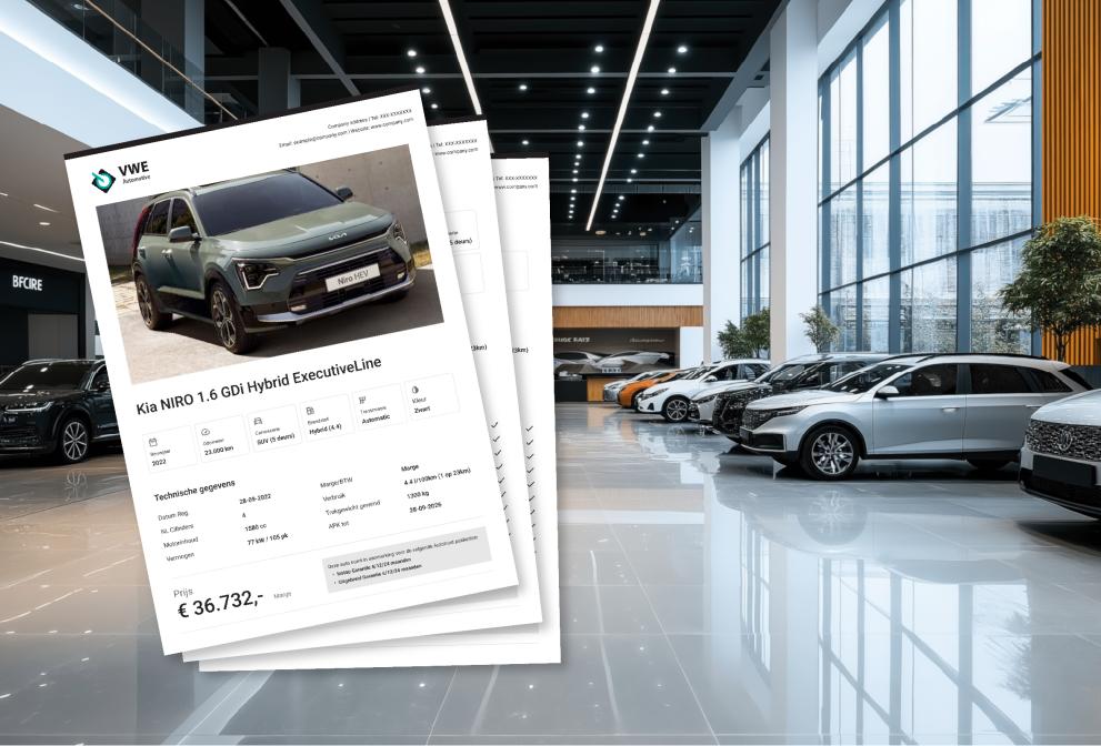 Showroomkaarten in MijnVWE